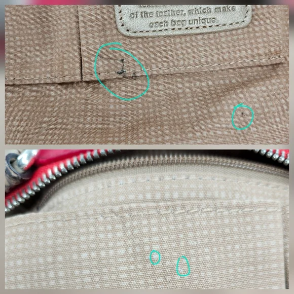 Brighton GoGo Red Nylon Black-Tan Snake Print Leather Convertable Crossbody Bag - Picture 15 of 16